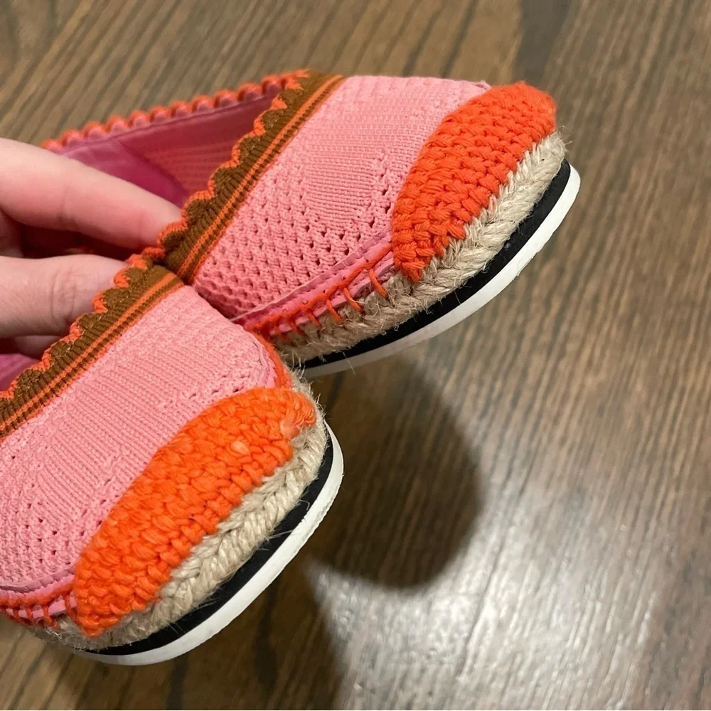 Kate Spade Knottingham Knitted Espadrille Flats Pink 6B